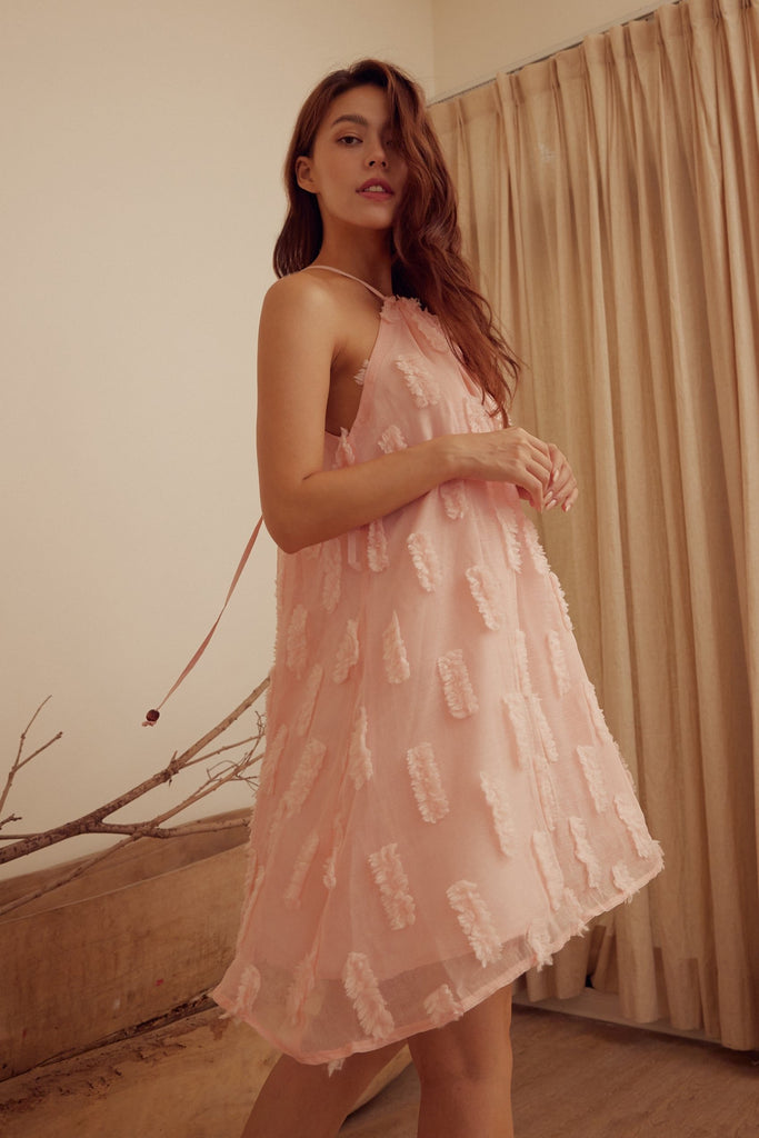 Tutu mini dress with belt in Pink
