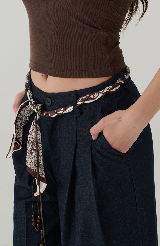 Enroute elastic waist pants in navy blue