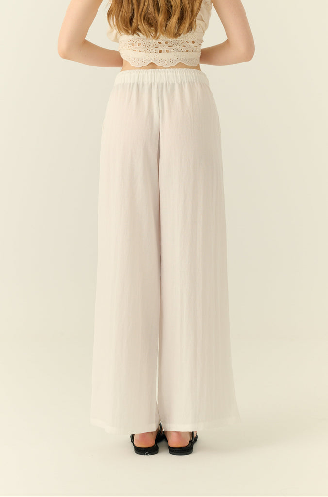 Chantal drawstring linen pants