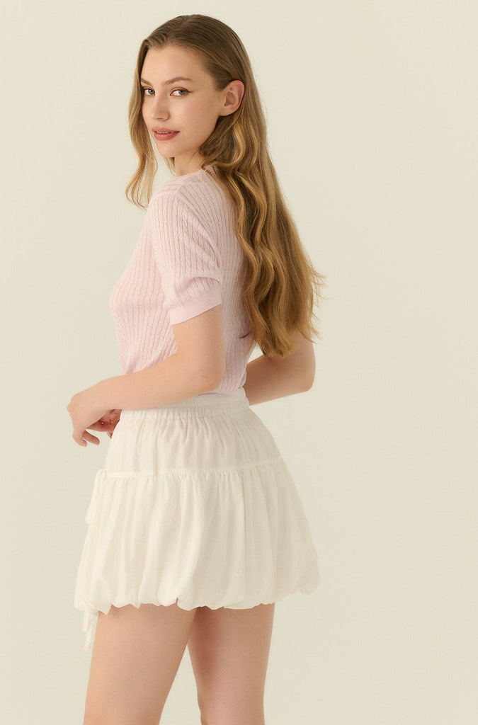 Sunnyvale bubble skort in white