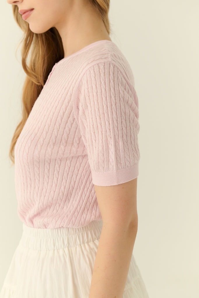 Amélie cable knit top