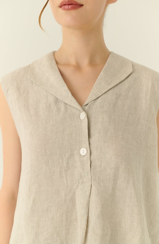 The riviera linen sleeveless set