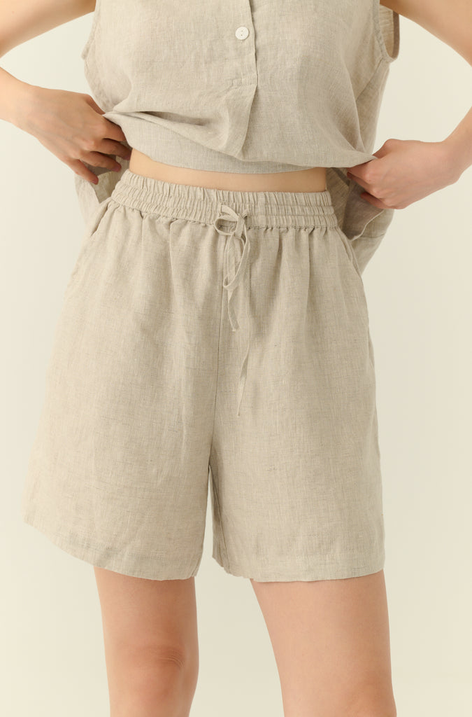 The riviera linen sleeveless set