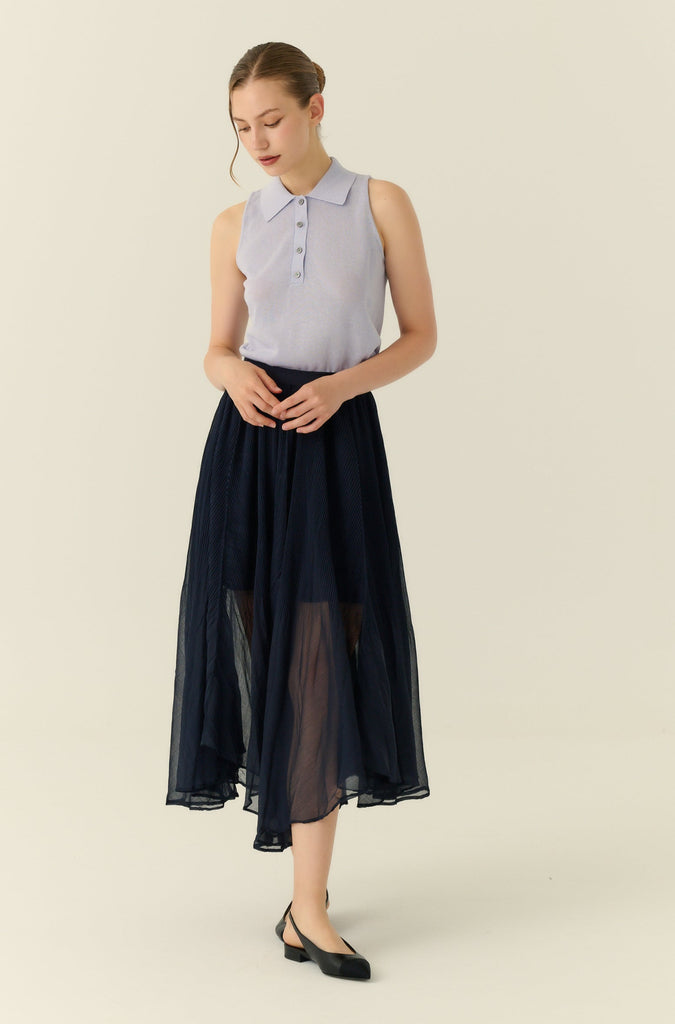 Golden hour knit top in blue