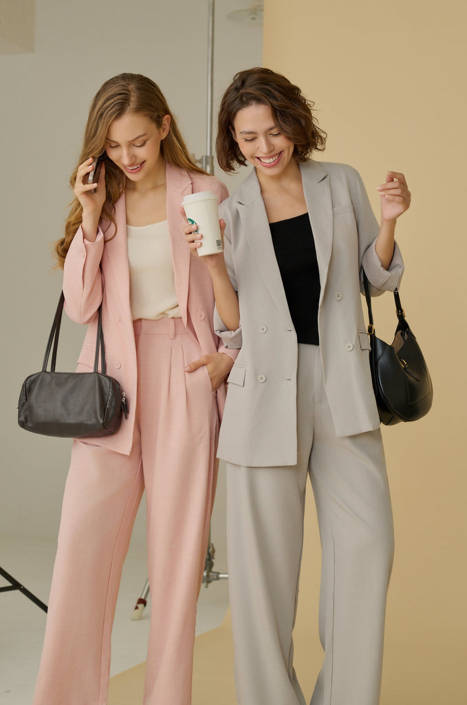 Élune classic wide leg pants in pink