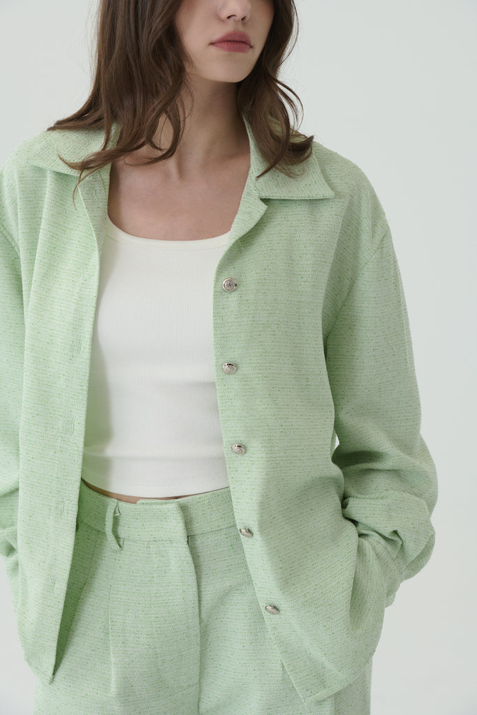 Mint cream clould shirt