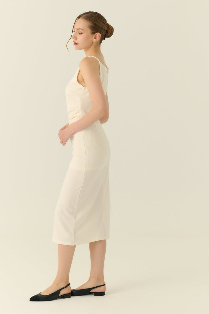 Café de minuit midi dress in white