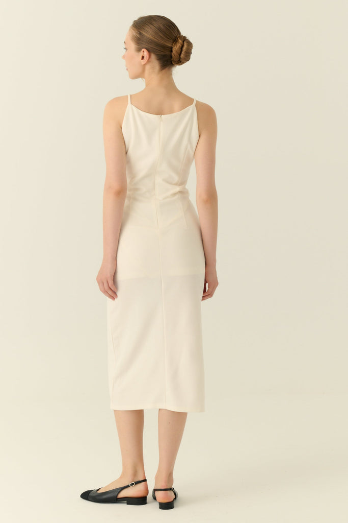 Café de minuit midi dress in white