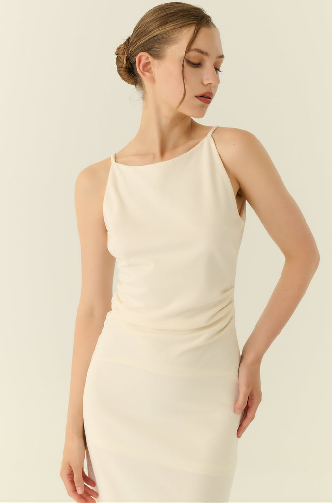 Café de minuit midi dress in white
