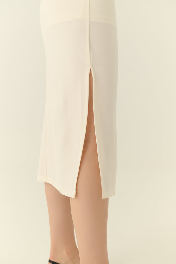 Café de minuit midi dress in white