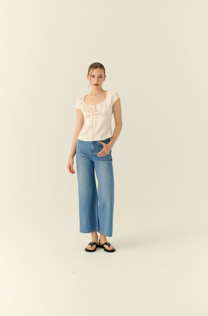 California sunset flare elastic jeans in blue