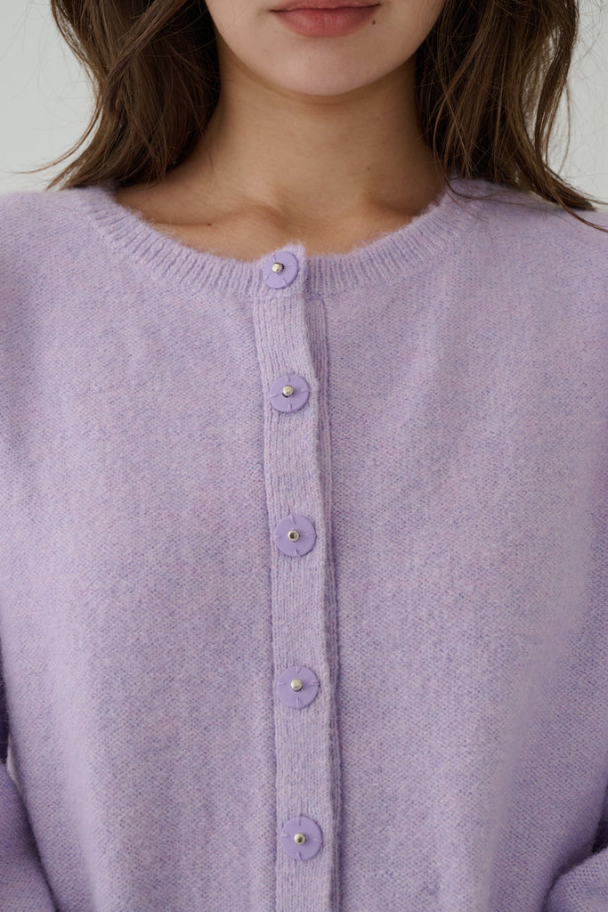 6% Wool Blend Two Ways Button Down Cardigan