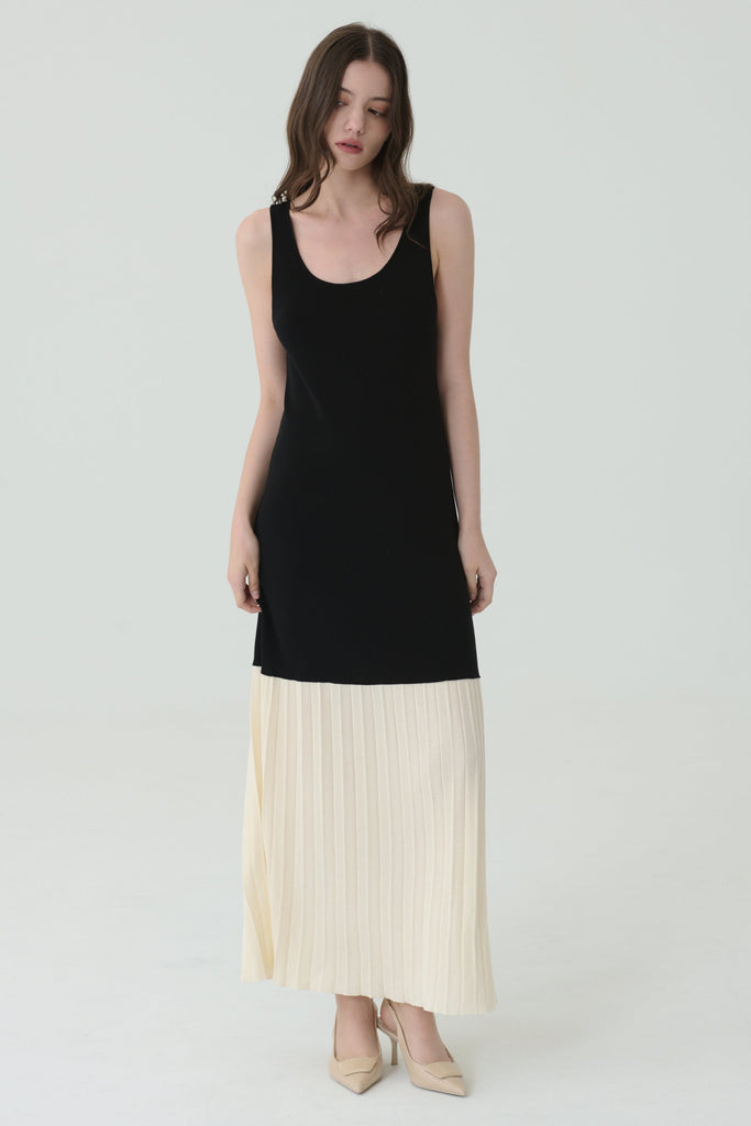 Stacey contrasting colors knit dress