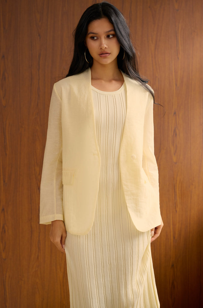 Runner up blazer in yellow