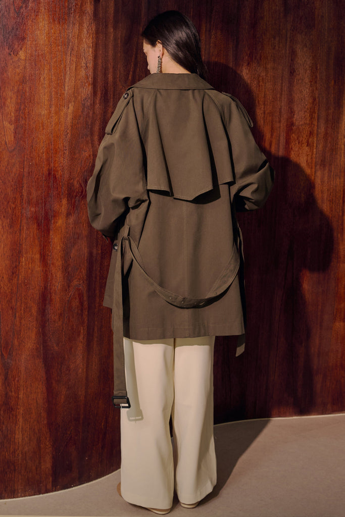 Woodland tale trench coat
