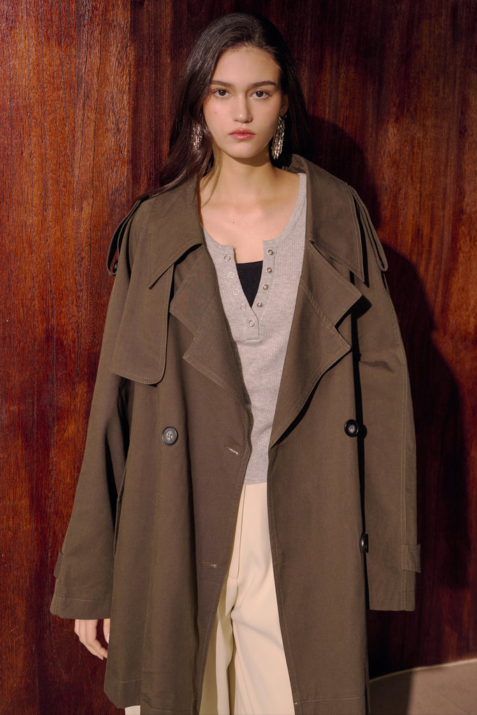 Woodland tale trench coat