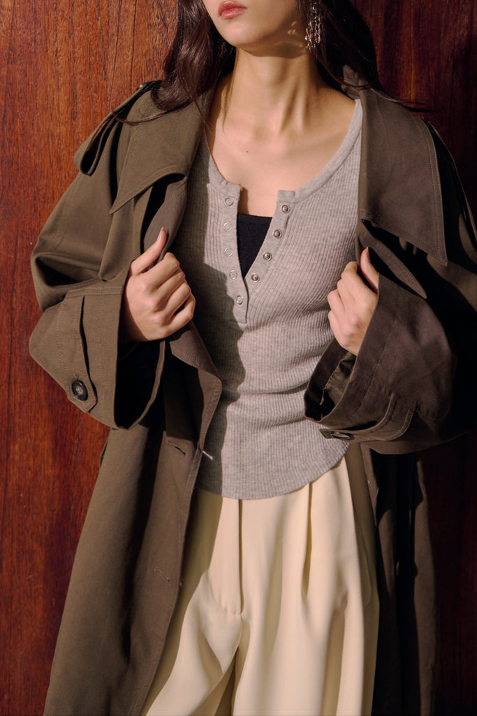 Woodland tale trench coat