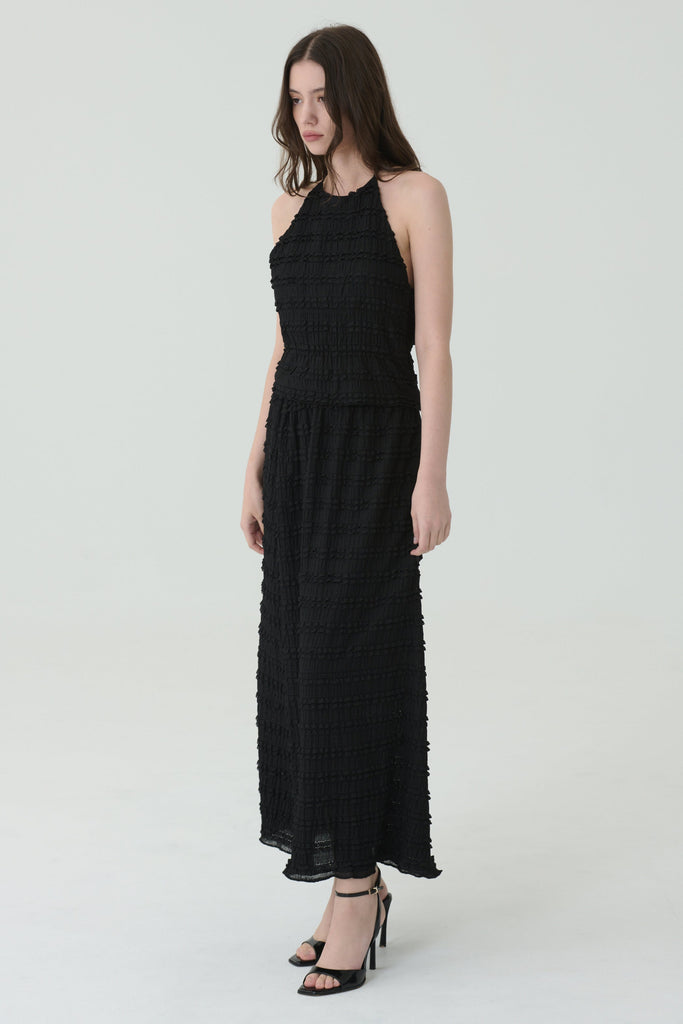 Stilllight textured gown set in blac