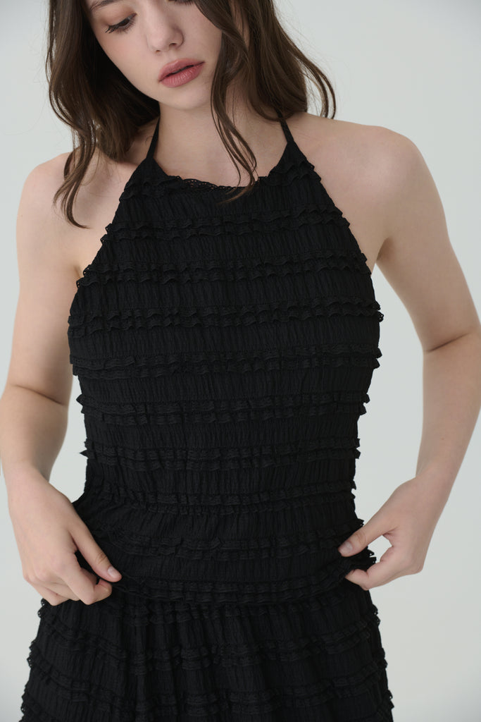 Stilllight textured gown set in blac