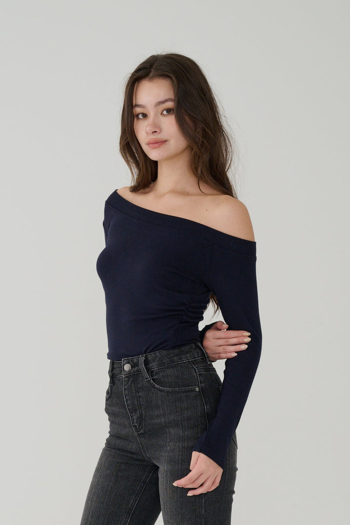 LYN Elastic Multi Way Top in Navy