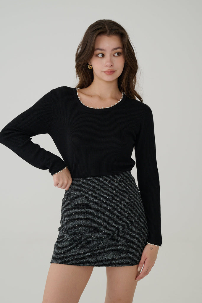 Dazzle Kiss Tweed Skirt