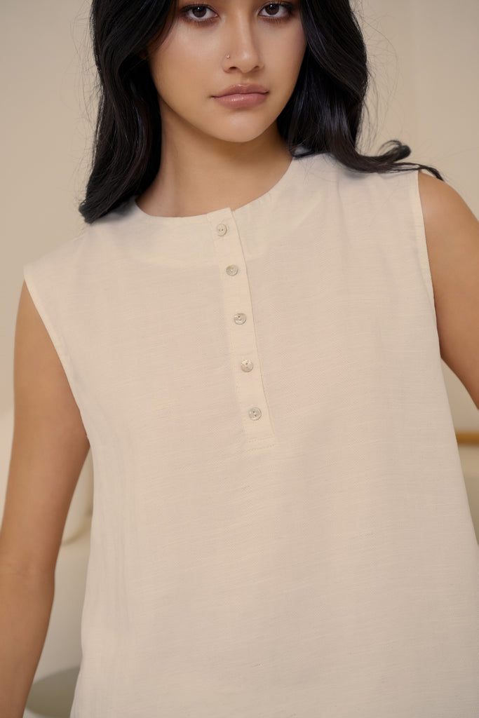 Confidence in you linen set in white