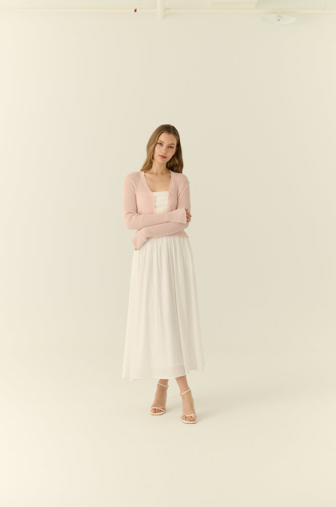 Pretty babe cooling knit cardigan in pink