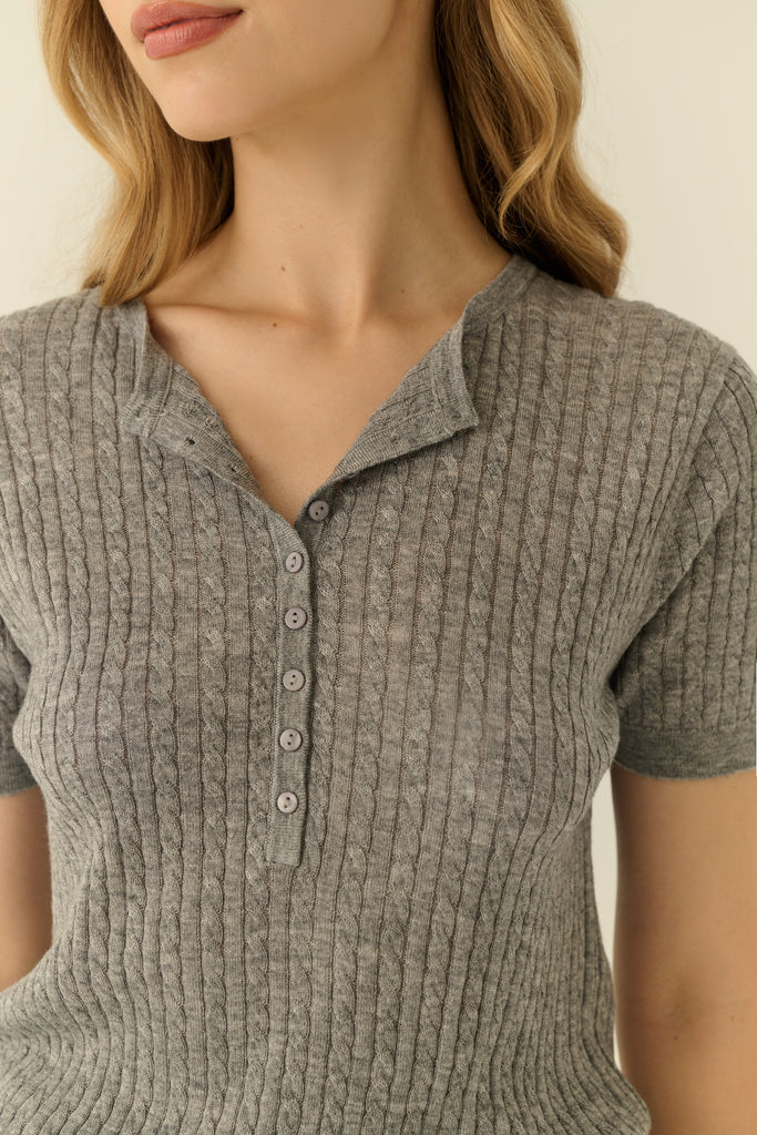 Soft rib knit top