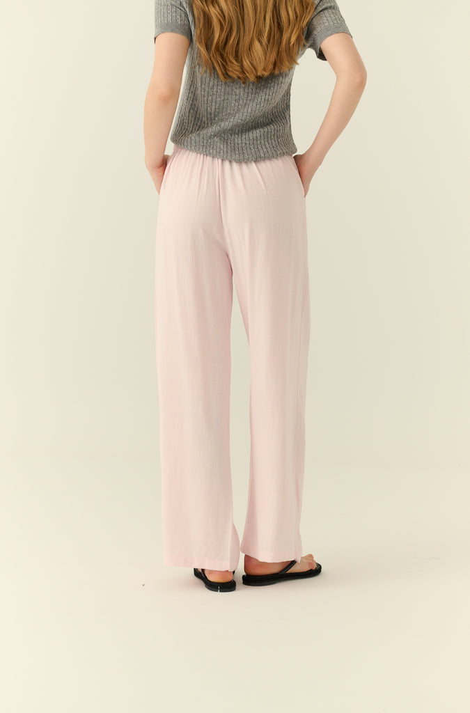 Coastal breeze linen pants in pink