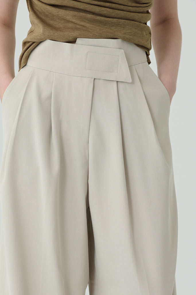 Twist hem pants in Grey