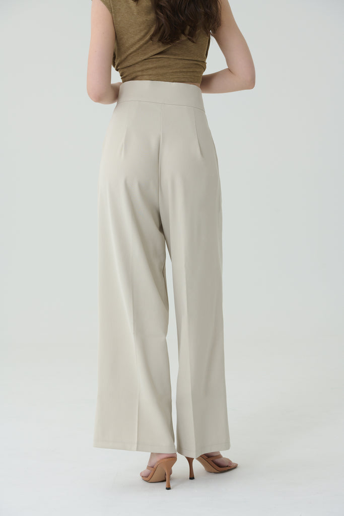 Twist hem pants in Grey