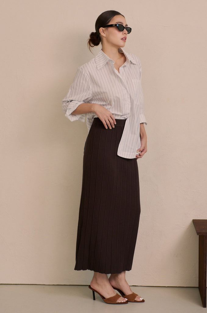 Casual daily stripe shirt in blue