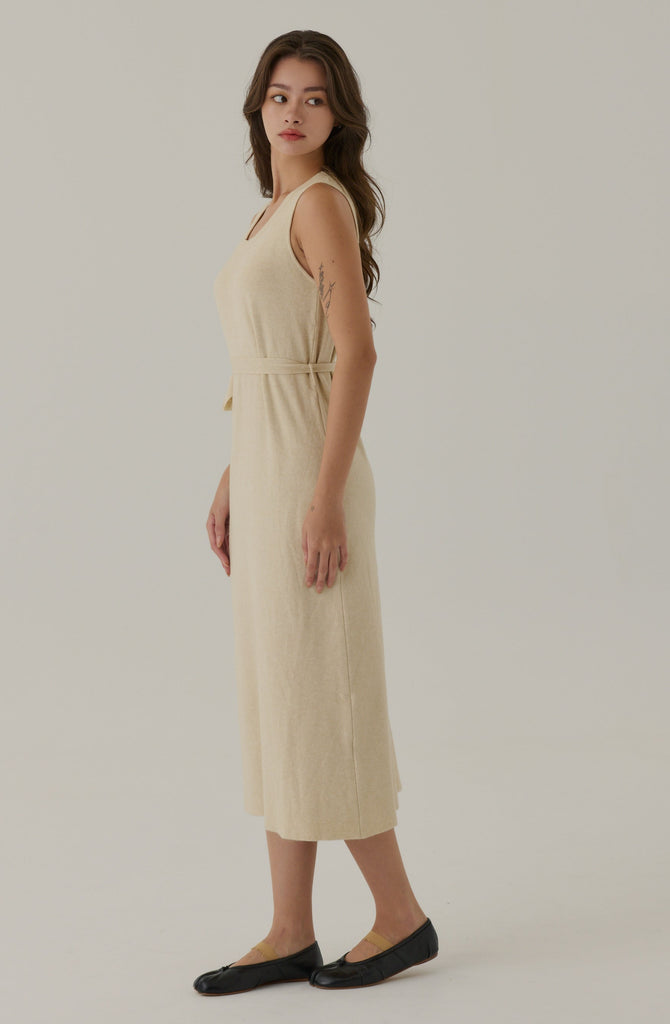 Crush on you knit dress in beige