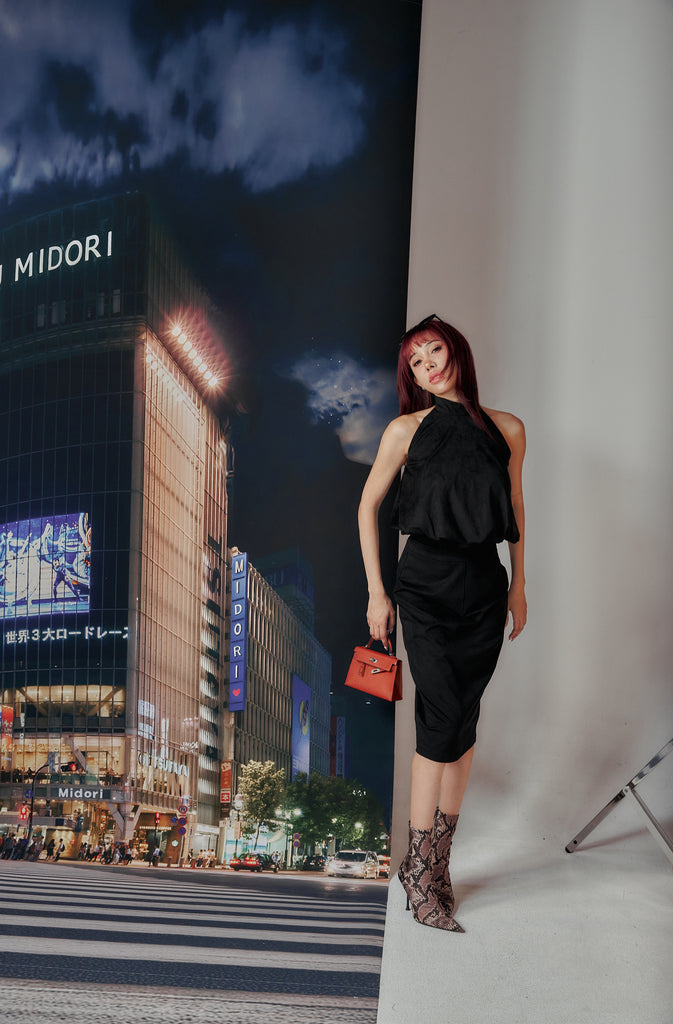 Midori x BisouBisou Cute But Savage Suede Halter Top