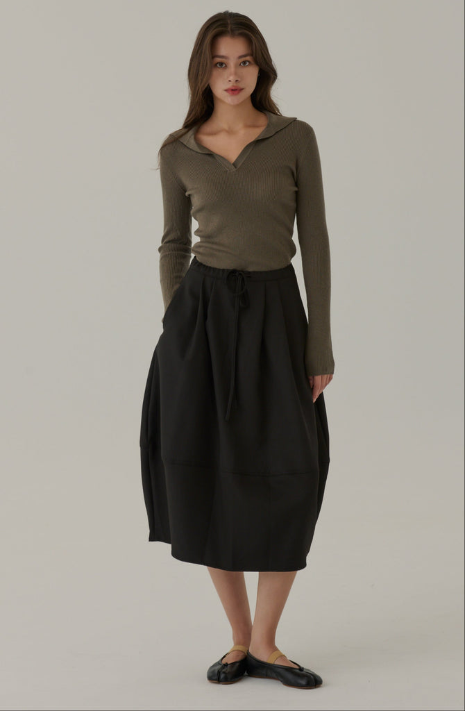 Cute puff skirt in black