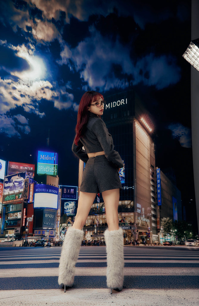 Midori x BisouBisou Classic Form Plaid Blazer