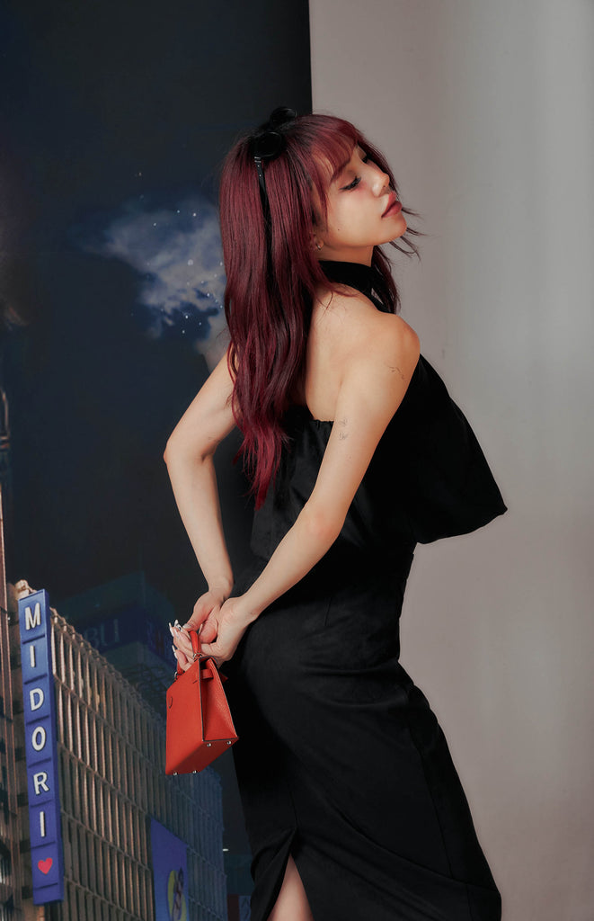 Midori x BisouBisou Cute But Savage Suede High Waisted Skirt