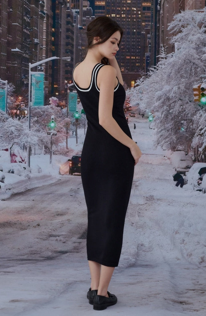 Xmas knit maxi bra Dress