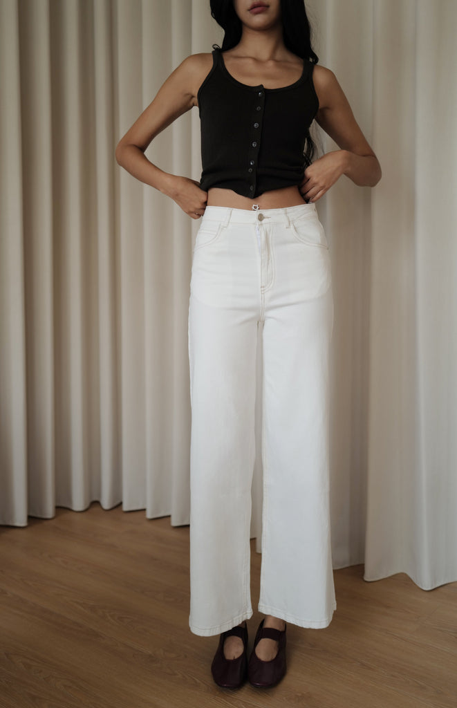Airflow denim trousers in white