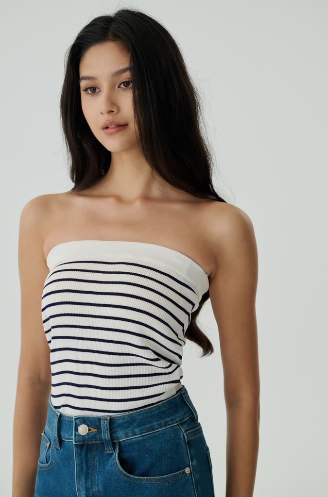No limit stripes off shoulder top