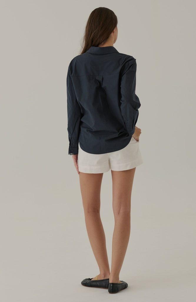Laced whispers shirt in navy