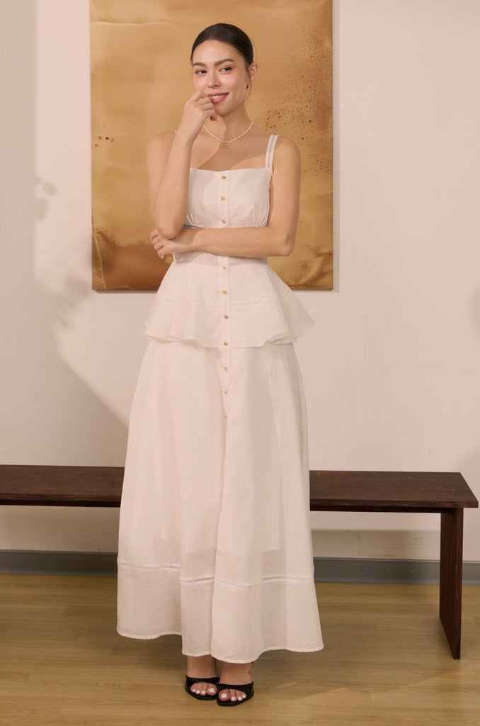 Take me on a date maxi dress in white