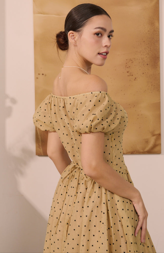 Feeling cute polka dots mesh dress