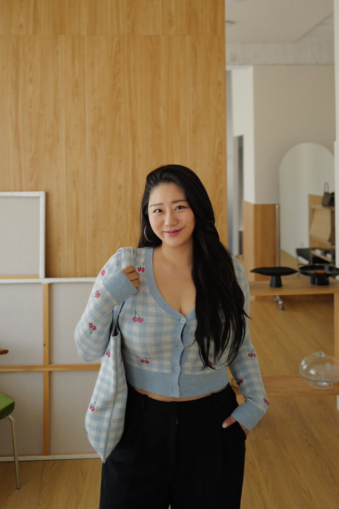 Valentine's Day Cherry Blossom Knit Tote Bag