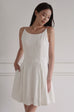 Audrey pearl beaded dress in white
