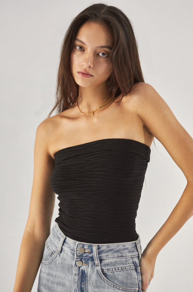 Never the same elastic knit top