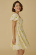 Menton lemon embroidery mini dress