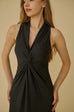 Riverside front twist elastic dress