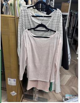 Color Stripe Set Dress in Blue/Pink