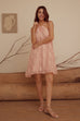 Tutu mini dress with belt in Pink